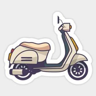 Vespa Scooter white matic Sticker